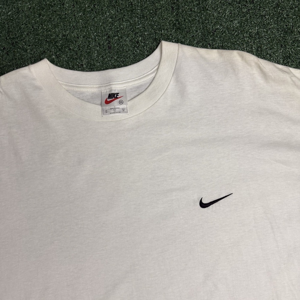 Vintage 90s Nike T Shirt Men's XXL Made In USA Embroidered Swoosh Logo Nike Air